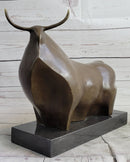 Abstract Modern Art Classic Botero Bull Handcrafted Bronze Sculpture Figurine