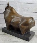 Abstract Modern Art Classic Botero Bull Handcrafted Bronze Sculpture Figurine