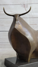 Abstract Modern Art Classic Botero Bull Handcrafted Bronze Sculpture Figurine