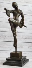 Bronze Marble Base Statue Dancer Vintage Theatre Signed Chiparus Drama Opera Art