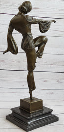Bronze Marble Base Statue Dancer Vintage Theatre Signed Chiparus Drama Opera Art