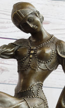 Bronze Marble Base Statue Dancer Vintage Theatre Signed Chiparus Drama Opera Art