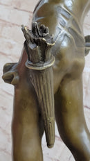 Signed Moreau Large Angel Cupid Love Bronze Sculpture Romance Sculpture Figure