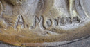 Signed Moreau Large Angel Cupid Love Bronze Sculpture Romance Sculpture Figure