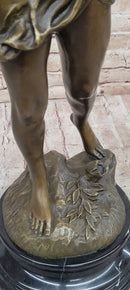 Vintage Style Bronze Putti Cherub Angel Child Cupid w/ Arrows Sculpture Statue