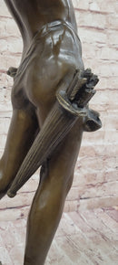 Vintage Style Bronze Putti Cherub Angel Child Cupid w/ Arrows Sculpture Statue