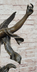 Vintage Style Bronze Putti Cherub Angel Child Cupid w/ Arrows Sculpture Statue