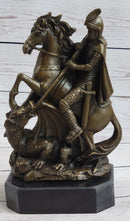 Jean Baptiste Carpeaux Saint George & Dragon Bronze Mythical Sculpture
