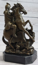 Jean Baptiste Carpeaux Saint George & Dragon Bronze Mythical Sculpture