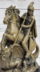 Jean Baptiste Carpeaux Saint George & Dragon Bronze Mythical Sculpture
