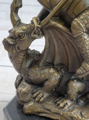 Jean Baptiste Carpeaux Saint George & Dragon Bronze Mythical Sculpture