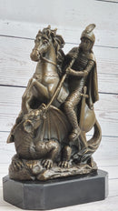 Jean Baptiste Carpeaux Saint George & Dragon Bronze Mythical Sculpture