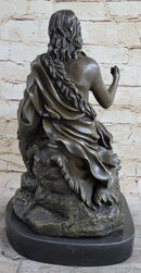 Jesus Christ with Lamb Bronze Statue Figure Figurine Sculpture Christianity 14" x 8"