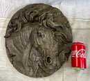 Horse Head Portrait Wall Art Hanging Bronze Sculpture Plaque 16" x 16"