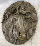 Horse Head Portrait Wall Art Hanging Bronze Sculpture Plaque 16" x 16"