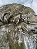 Horse Head Portrait Wall Art Hanging Bronze Sculpture Plaque 16" x 16"