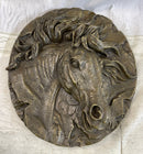 Horse Head Portrait Wall Art Hanging Bronze Sculpture Plaque 16" x 16"