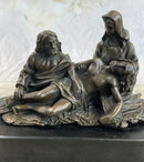 La Pieta Jesus Christ Paul & Mary Bronze Statue Sculpture Figure Christianity 6" x 8"