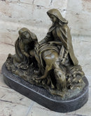 The Lamentation of Christ Jesus With Virgin Mary & Saint Mary Magdalene Bronze