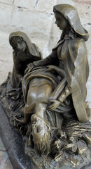 The Lamentation of Christ Jesus With Virgin Mary & Saint Mary Magdalene Bronze