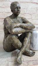 Tribute to Dali Man with Poker Outfit Bronze Sculpture Statue