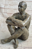 Tribute to Dali Man with Poker Outfit Bronze Sculpture Statue