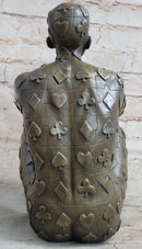 Tribute to Dali Man with Poker Outfit Bronze Sculpture Statue
