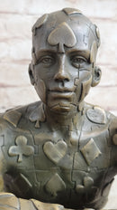 Tribute to Dali Man with Poker Outfit Bronze Sculpture Statue