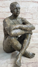 Tribute to Dali Man with Poker Outfit Bronze Sculpture Statue