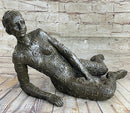 Signed Tribute to Dali Lady With Zodiac Outfit Bronze Sculpture Statue Figurine