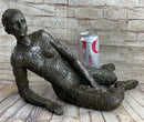 Signed Tribute to Dali Lady With Zodiac Outfit Bronze Sculpture Statue Figurine