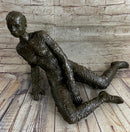 Signed Tribute to Dali Lady With Zodiac Outfit Bronze Sculpture Statue Figurine