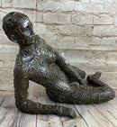 Signed Tribute to Dali Lady With Zodiac Outfit Bronze Sculpture Statue Figurine
