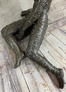 Signed Tribute to Dali Lady With Zodiac Outfit Bronze Sculpture Statue Figurine