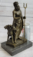 Hades Pluto with Cerberus Bronze Sculpture Greek Mythology Art