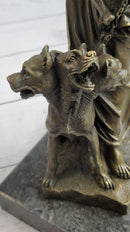 Hades Pluto with Cerberus Bronze Sculpture Greek Mythology Art