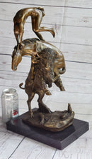 Frederic Remington Buffalo Horse Bronze Sculpture Western American Artist Art