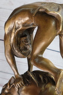 Frederic Remington Buffalo Horse Bronze Sculpture Western American Artist Art