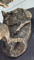 Frederic Remington Buffalo Horse Bronze Sculpture Western American Artist Art