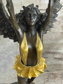 Angel Goddess Holding Victory Torch Hot Cast Bronze Sculpture Statue Art Deco by Moreau
