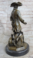Frederick the Great of Prussia w/ Dogs Bronze Statue Sculpture Figure Kaesbach 16" x 8.5"