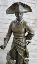 Frederick the Great of Prussia w/ Dogs Bronze Statue Sculpture Figure Kaesbach 16" x 8.5"