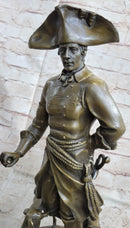 Frederick the Great of Prussia w/ Dogs Bronze Statue Sculpture Figure Kaesbach 16" x 8.5"