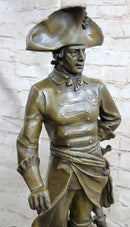 Frederick the Great of Prussia w/ Dogs Bronze Statue Sculpture Figure Kaesbach 16" x 8.5"