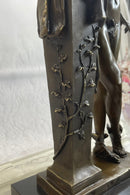 A Secret from on High after Hyppolite Moulin Mercury Hermes Bronze Statue Sculpture 17" x 10"