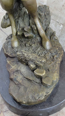 Bronco Buster inspired Country Western Art Bronze Sculpture Featuring Cowboy on Horseback