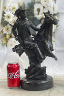 Abstract Modern Art Original Kamiko Outlaw Cowboy Horse Gun Bronze Sculpture Art