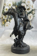 Abstract Modern Art Original Kamiko Outlaw Cowboy Horse Gun Bronze Sculpture Art