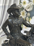 Abstract Modern Art Original Kamiko Outlaw Cowboy Horse Gun Bronze Sculpture Art