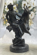 Abstract Modern Art Original Kamiko Outlaw Cowboy Horse Gun Bronze Sculpture Art